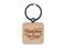 Believe in Yourself Motivational Engraved Wood Square Keychain Tag Charm